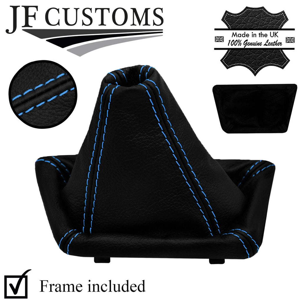 L BLUE STITCH LEATHER GEAR COVER+PLASTIC FRAME FITS MERCEDES SPRINTER W907 18-21