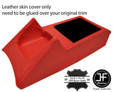 RED REAL LEATHER CONSOLE GEAR SURROUND COVER FOR FORD CORTINA MK5 1979-1982