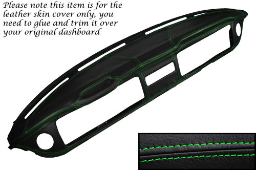 GREEN STITCH DASH DASHBOARD LEATHER COVER FITS VW T2 CAMPER VAN 1968-1976