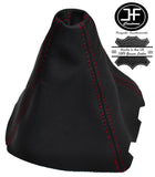 RED STITCHING REAL LEATHER MANUAL GEAR GAITER BOOT FITS FORD C MAX 2010-2016