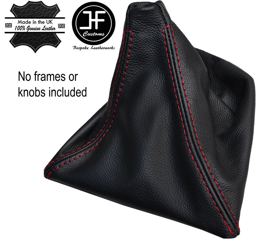 RED STITCH MANUAL LEATHER GEAR GAITER FITS BMW X5 E53 SUV 1996-2006 CUSTOM NEW