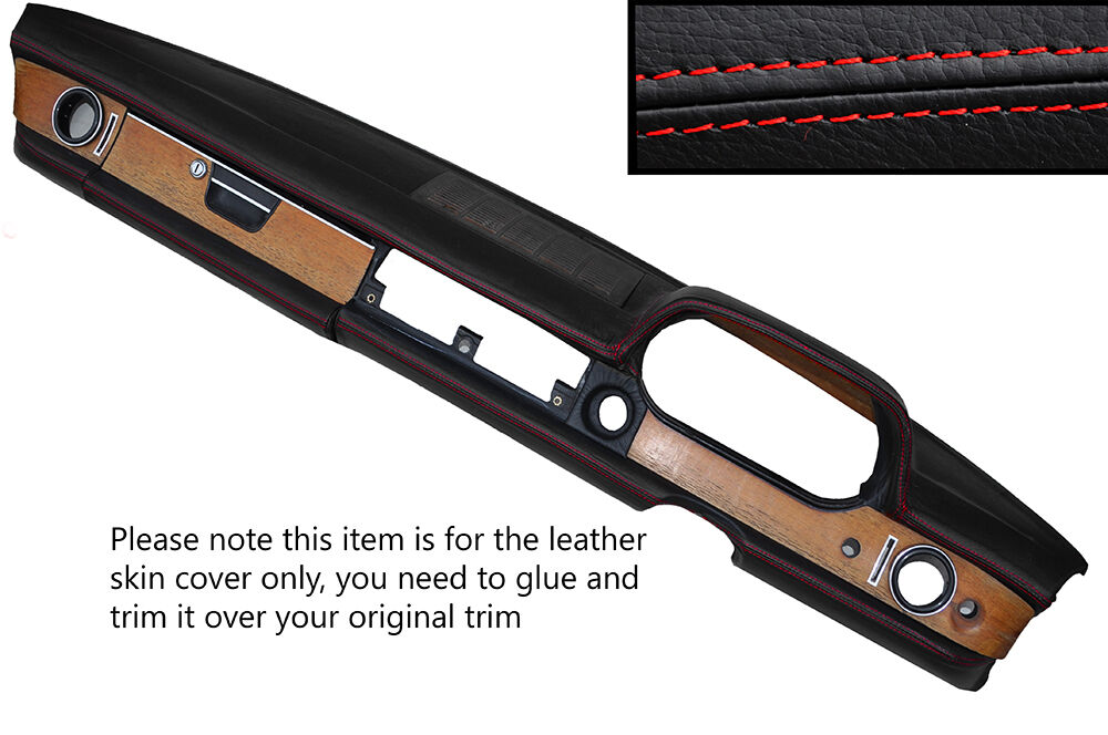 RED STITCH DASH DASHBOARD LEATHER SKIN COVER FITS MERCEDES W114 W115 CUSTOM NEW