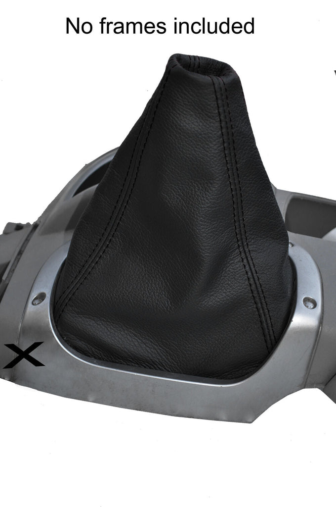 BLACK STITCH LEATHER AUTO AUTOMATIC HI LOW GAITER FITS MITSUBISHI L200 06-09