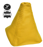 YELLOW REAL LEATHER MANUAL GEAR GAITER COVER FITS FIAT PUNTO II MK2 1999-2005