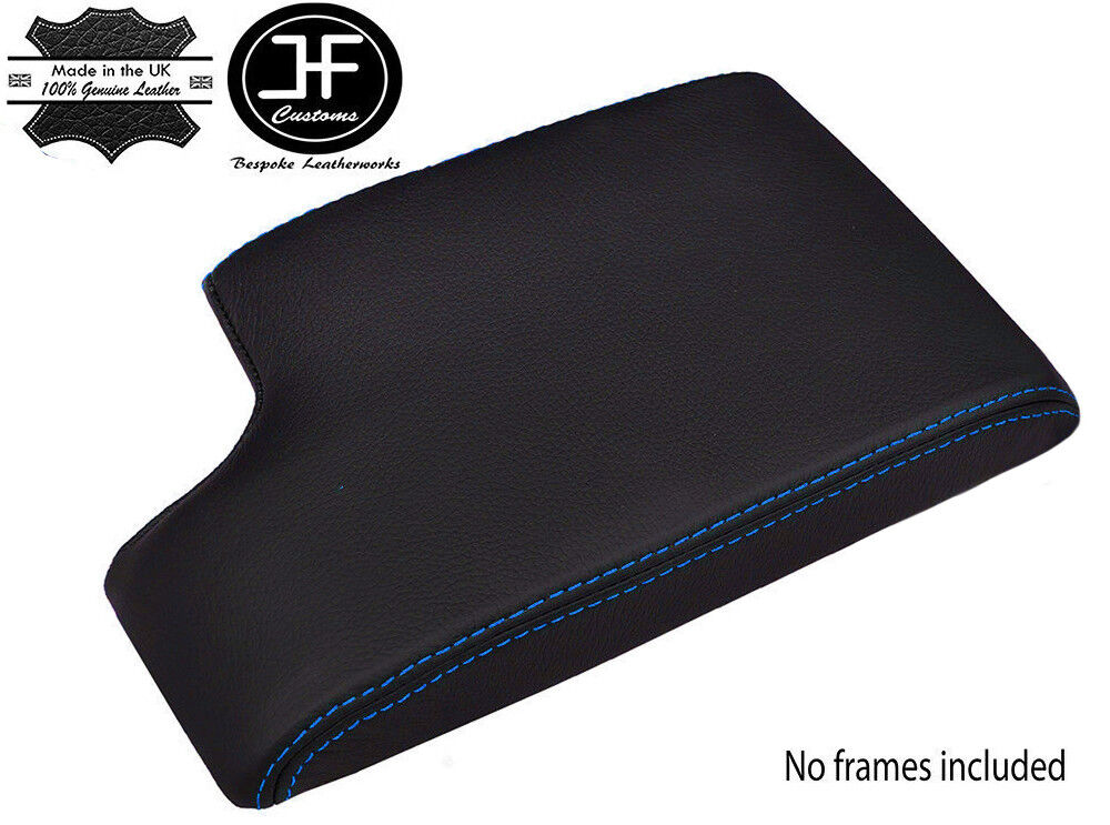 BLUE STITCH ARMREST COVER REAL LEATHER FOR BMW 3 SERIES E90 E91 E92 E93