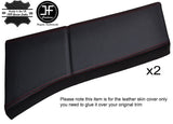 RED STITCH 2X LOWER B PILLAR LEATHER COVERS FITS RANGE ROVER VOGUE L322 02-06