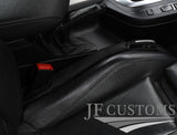 BLACK ITALIAN LEATHER 2X CAR KEY HOLDER PROTECTOR FITS FORD FIESTA MK7 2008+