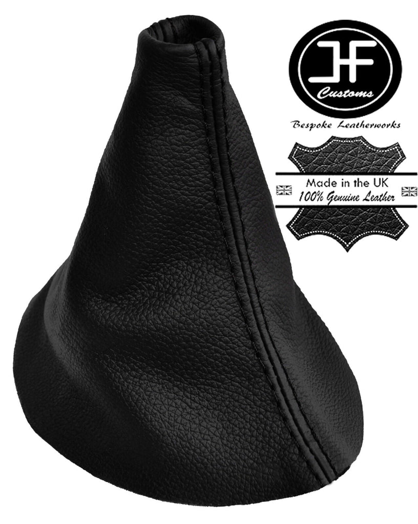 BLACK STITCHING REAL LEATHER MANUAL GEAR GAITER FITS HYUNDAI I20 2008-2014