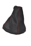 red stitch FITS MITSUBISHI EVO 9 IX 6 SPEED LEATHER GEAR GAITER CUSTOM NEW