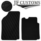 BLACK DIAMOND STITCH VINYL 4X TAILORED FLOOR CARPETS FOR CITROEN C2 03-09 JF1