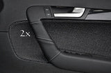 FITS AUDI A3 04-09  2X DOOR HANDLE COVERS white stitch CUSTOM NEW MADE IN UK