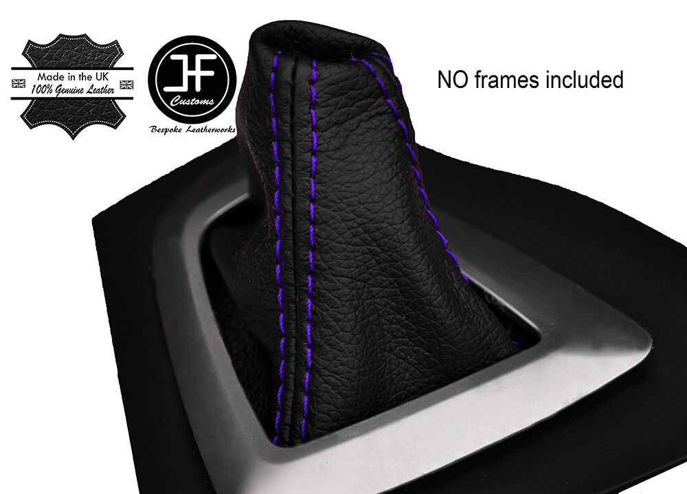 PURPLE STITCH AUTO AUTOMATIC LEATHER GAITER FITS BMW 3 4 SERIES F30 F32 F33 F36