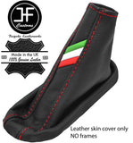 RED STITCH ITALIAN FLAG LEATHER HANDBRAKE GAITER FITS FIAT 124 SPIDER 16-18