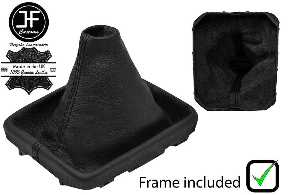 BLACK REAL LEATHER MANUAL GEAR GAITER +PLASTIC FRAME FOR VW PASSAT B6 2006-2010