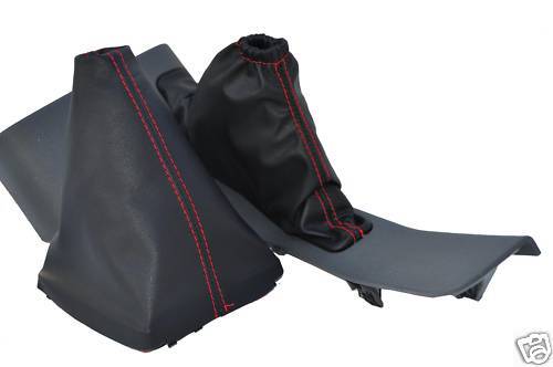 FITS FORD FOCUS MK3 08+ GEAR+HANDBRAKE GAITER RED ST CUSTOM NEW MADE IN UK