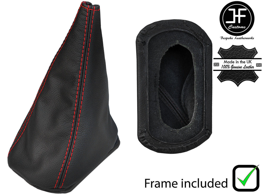 RED STITCH REAL LEATHER GEAR+PLASTIC FRAME FOR MINI CLASSIC COOPER UP TO 2000