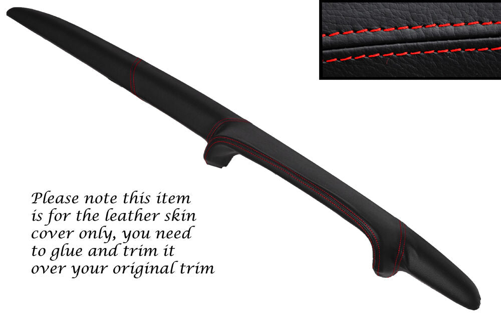 RED STITCH TOP DASH DASHBOARD LEATHER SKIN COVER FITS FORD ESCORT MK2 MEXICO