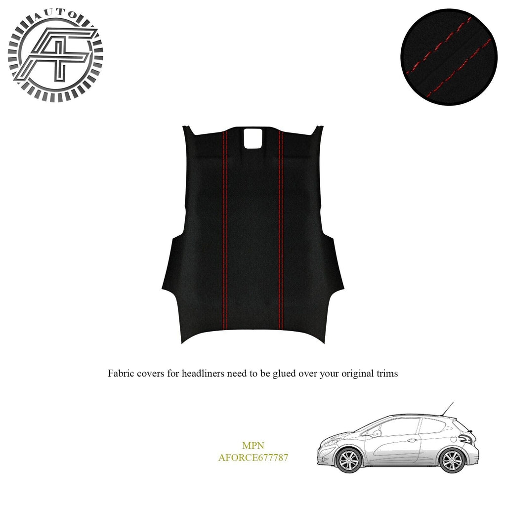 LUXE SUEDE HEADLINER COVER FOR PEUGEOT 208 MK1 3 DOOR HATCHBACK 2012-2019