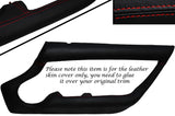 RED STITCHING 2X OUTER DOOR CARD TRIM LEATHER SKIN COVERS FITS TVR CHIMERA