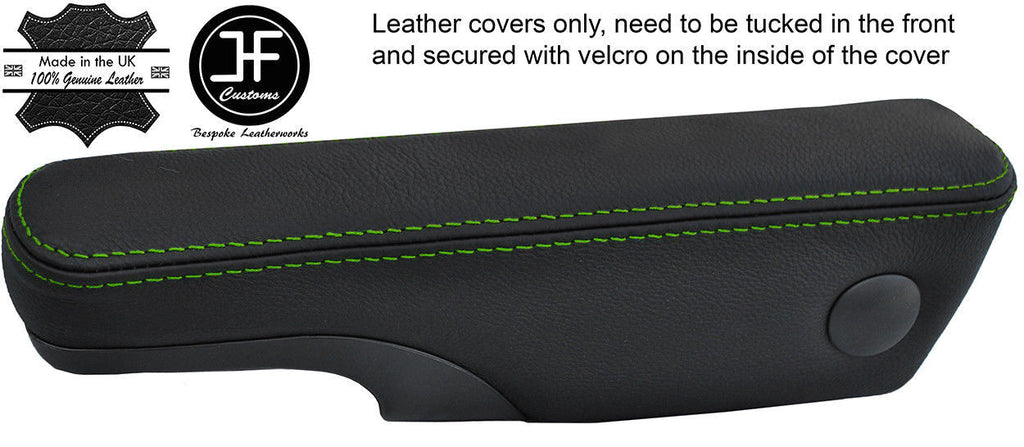 GREEN STITCH 1X DRIVER SEAT ARMREST LEATHER COVER FITS FORD TRANSIT MK7 06-13