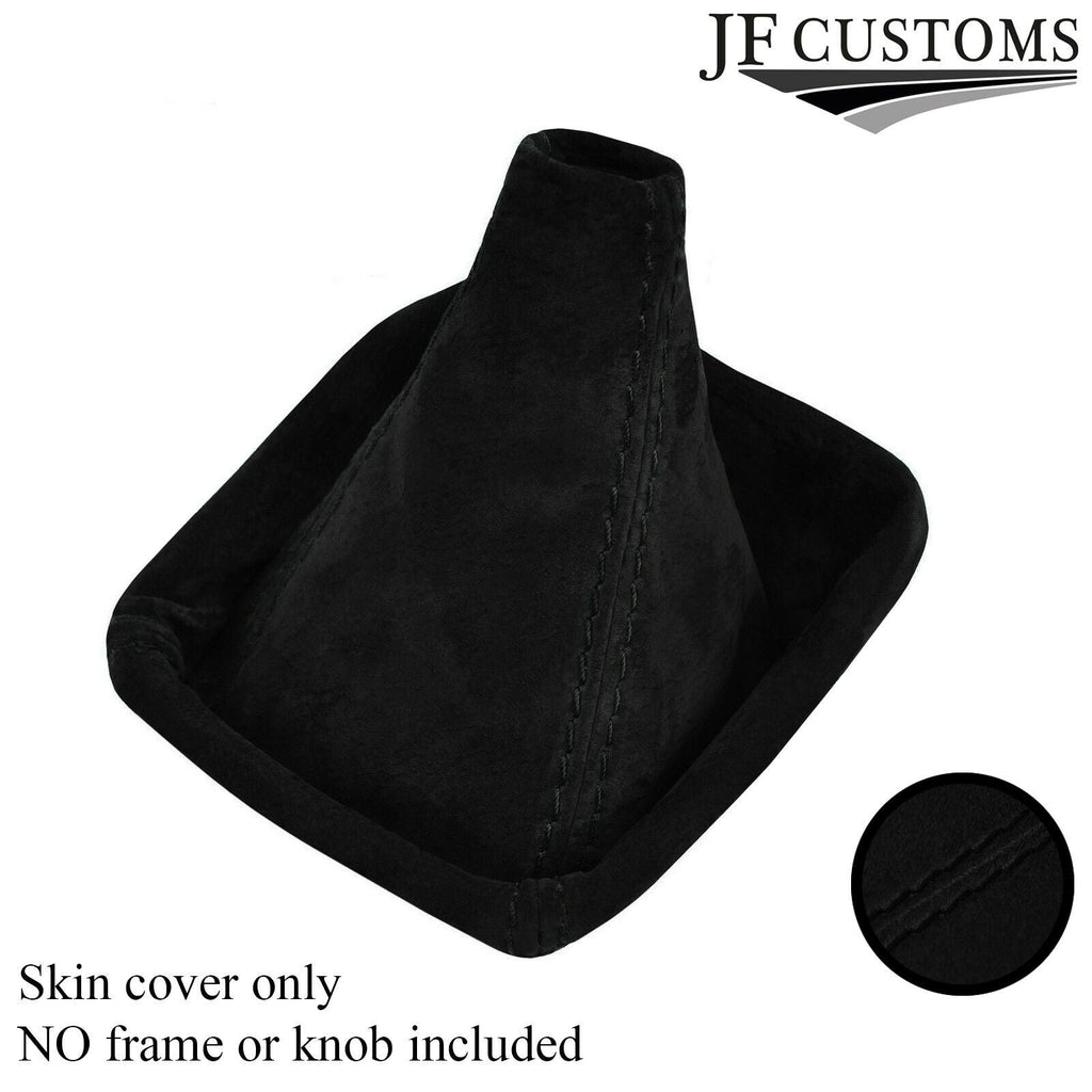 BLACK STITCH REAL SUEDE GEAR GAITER FITS MERCEDES A CLASS W169 04-12 CUSTOM NEW