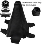 BLACK STITCH LEATHER GEAR GAITER+TOP RING TRIM FITS HONDA INTEGRA DC5 02-06