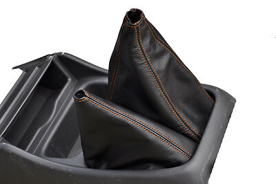 FITS FORD RANGER 4X4 GEAR GAITER LEATHER 00-10 orange st CUSTOM NEW MADE IN UK
