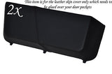 BLACK STITCH FITS BMW 3 SERIES E30 1982-1992 2X DOOR POCKETS LEATHER COVERS