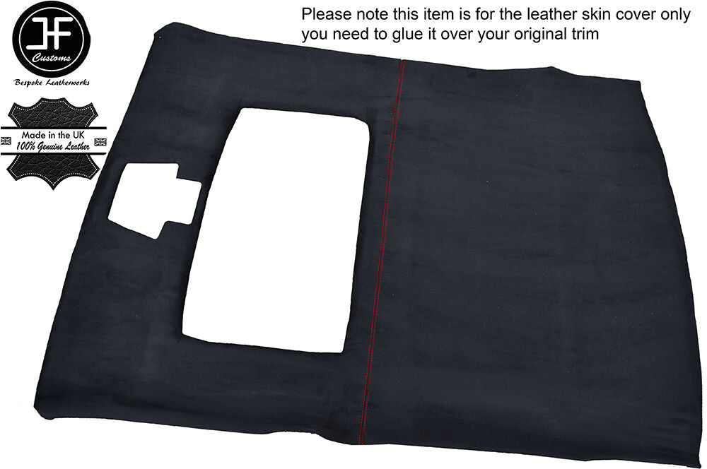 RED STITCH ROOF HEADLINING LINER LUXE SUEDE COVER FITS FORD SIERRA COSWORTH 3 DR