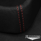 D RED STITCH GEAR SURROUND LEATHER COVER FOR HYUNDAI STAREX MK1 H-1 H200 97-06