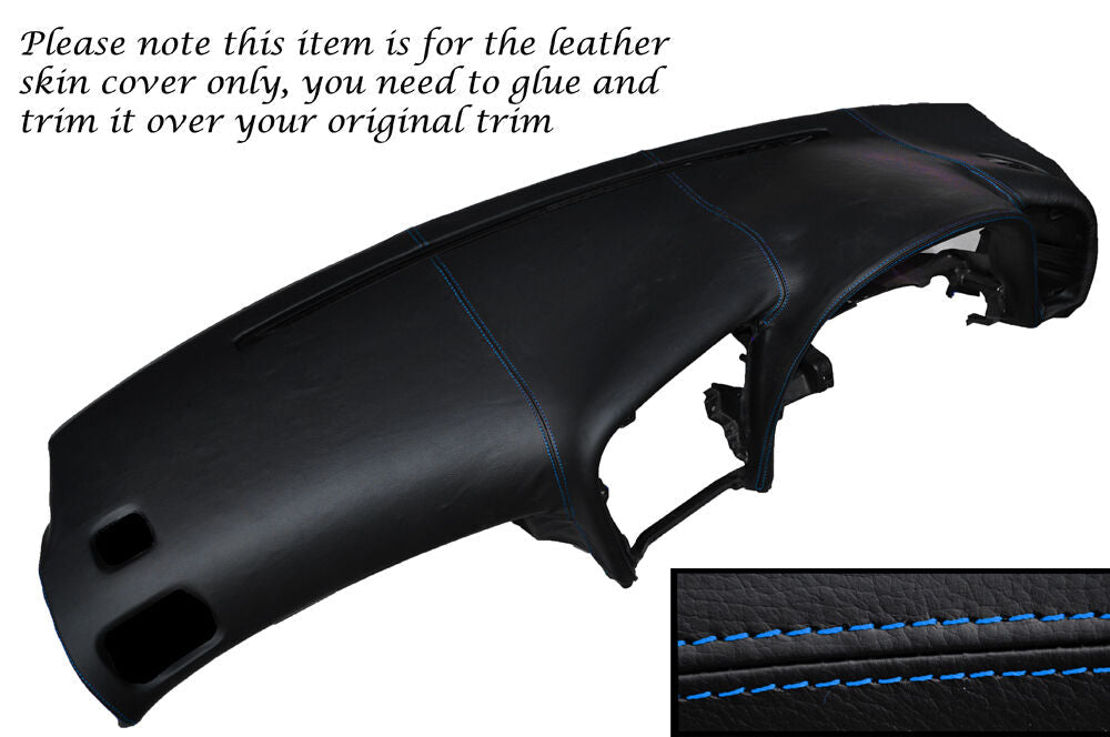 BLUE STITCH DASH DASHBOARD LEATHER SKIN COVER FITS TOYOTA CELICA MK6 1994-1998