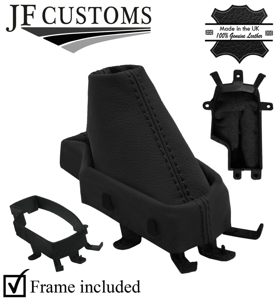 BLACK STITCH LEATHER AUTO GEAR GAITER + FRAME FITS NISSAN X TRAIL T32 14-19