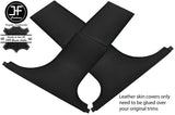 BLACK STITCH 2X LOWER B PILLAR REAL LEATHER COVERS FITS BMW 5 E60 E61 2003-2011