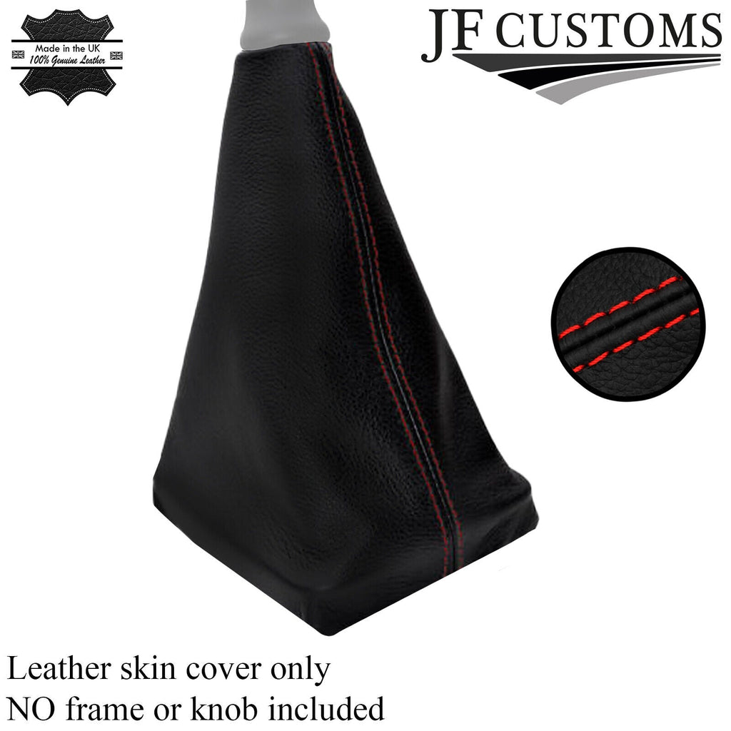 RED STITCH FITS PEUGEOT 306 1993-2002 REAL LEATHER GEAR GAITER TOP QUALITY