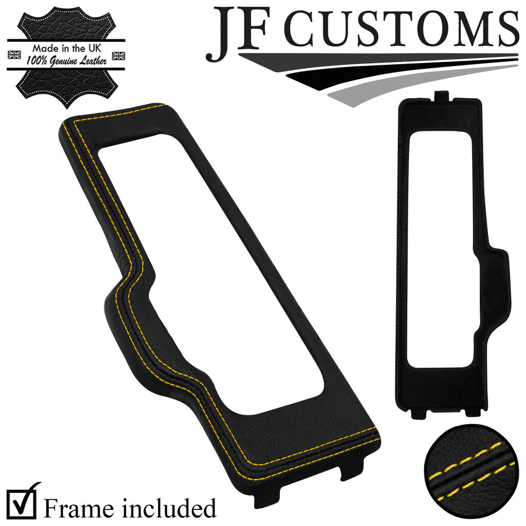 YELLOW STITCH LEATHER HANDBRAKE TRIM COVER + FRAME FOR LAMBORGHINI DIABLO 90-01