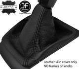 BLACK & BLACK 2 TONE TOP GRAIN LEATHER GEAR GAITER FITS SKODA OCTAVIA MK2 04-12