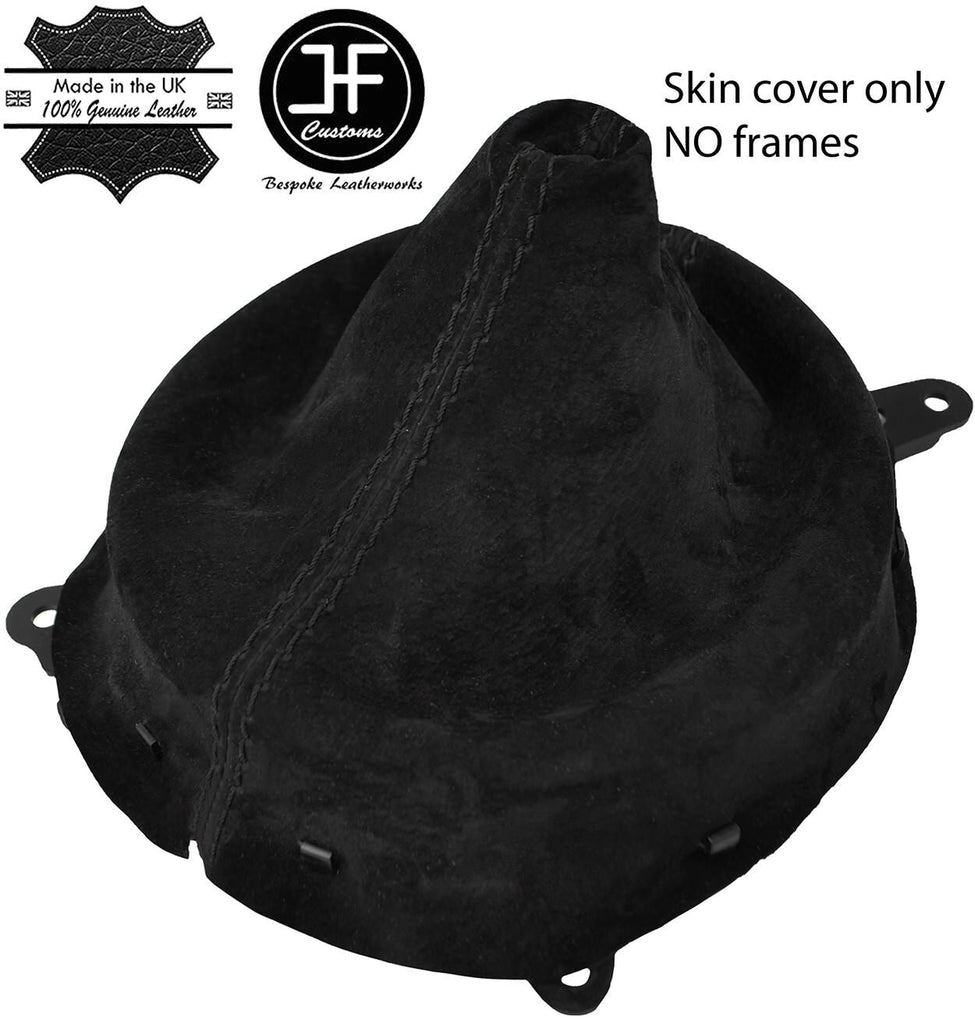 BLACK STITCH REAL SUEDE MANUAL GEAR GAITER FITS MAZDA MX5 MK3 2005-2015