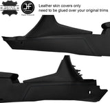 BLACK STITCH CENTRE CONSOLE SIDE TRIM LEATHER COVERS FITS SEAT ATECA 2016-2019