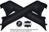 BLACK STITCH 2X A POST PILLAR LEATHER COVERS FITS BMW Z4 E85 ROADSTER 2003-2009