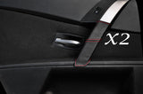 RED STITCHING FITS BMW 5 SERIES E60 E61 03-06 2X REAR DOOR HANDLE LEATHER COVERS
