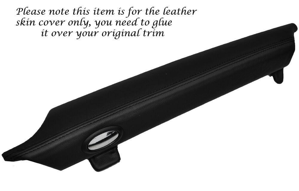 BLACK STITCH TOP GLOVE BOX LEATHER SKIN COVER FITS BMW MINI COOPER S R56 07-13