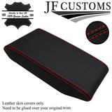 RED STITCH TOP GRAIN ITALIAN LEATHER ARMREST LID COVER FOR JAGUAR XK8 XKR 96-06