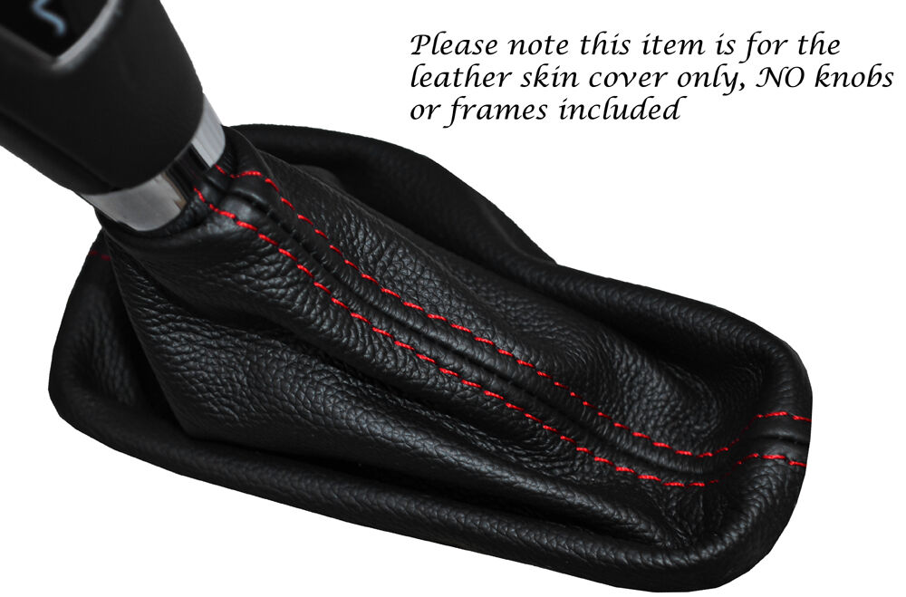 RED STITCH LEATHER AUTO AUTOMATIC GEAR GAITER FITS JAGUAR X-TYPE 2008-2010