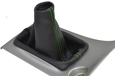 green stitch FITS TOYOTA COROLLA 2ZZ-GE T-SPORT LEATHER GEAR GAITER CUSTOM NEW