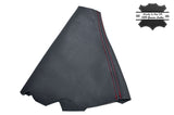 RED STITCHING FITS PEUGEOT PARTNER 2008+ GEAR GAITER GREY LEATHER CUSTOM NEW