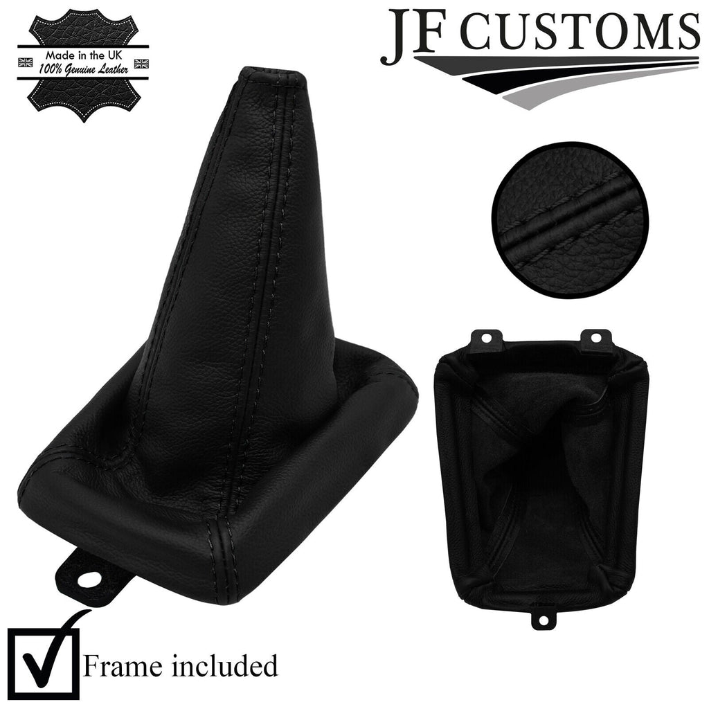 BLACK STITCH LEATHER MANUAL GEAR GAITER + FRAME FOR MITSUBISHI PININ 1998-2007