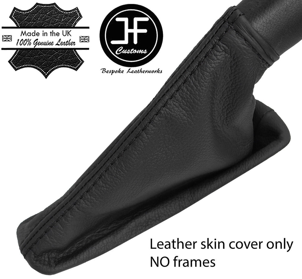 BLACK STITCHING TOP GRAIN LEATHER HANDBRAKE GAITER FITS SEAT LEON MK3 2012-2017