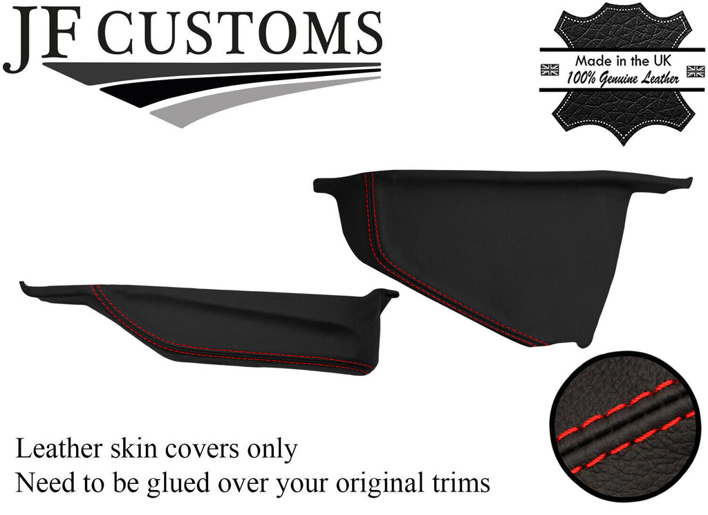 RED STITCH CENTRE CONSOLE SIDE TRIM LEATHER COVERS FOR TOYOTA MR2 MK1 84-90