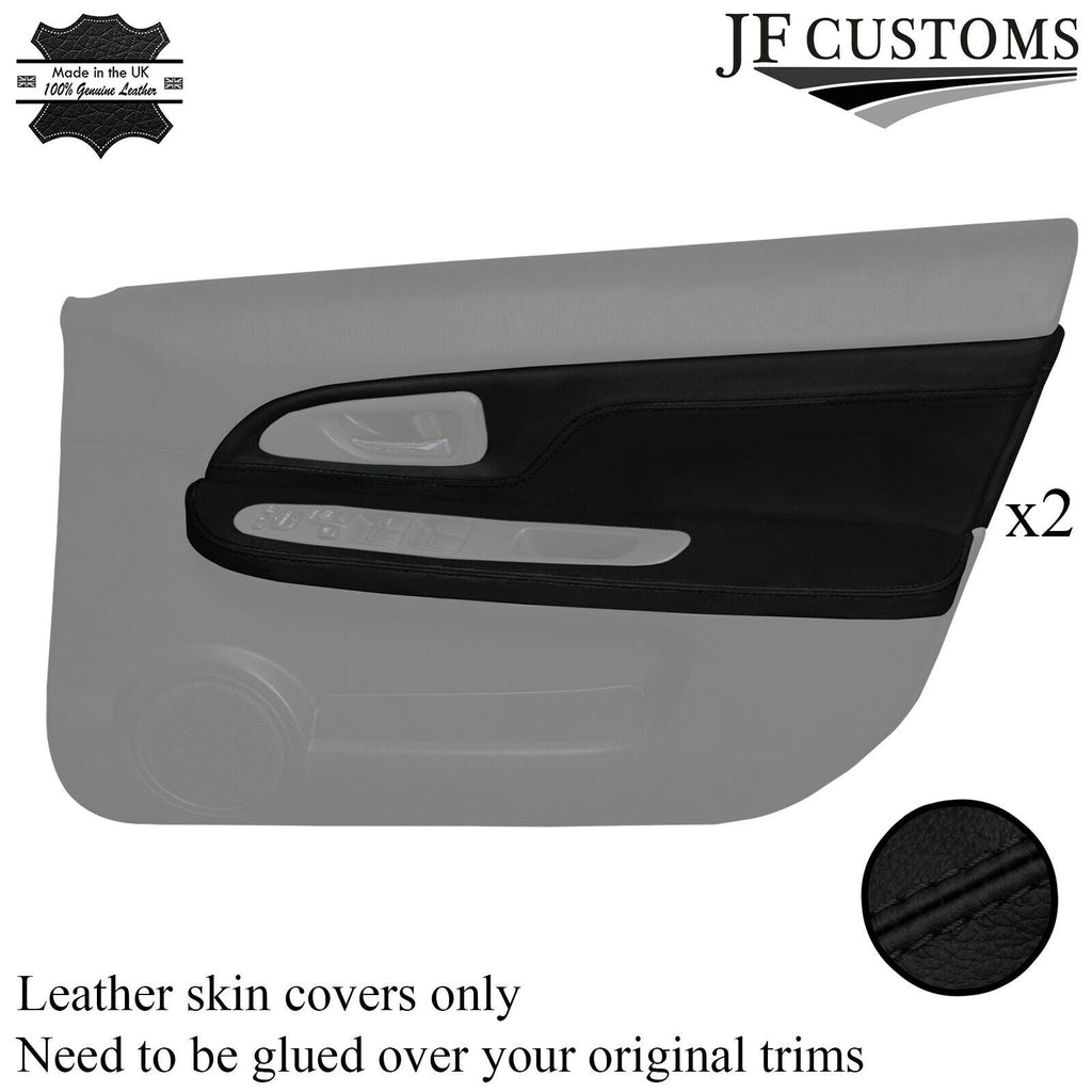 BLACK STITCH 2X FRONT DOOR CARD TRIM KIT COVER FOR SUBARU IMPREZA WRX STI 03-07