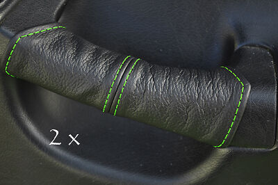 FITS HONDA CRX DEL SOL 2X DOOR HANDEL COVERS green stitch CUSTOM NEW MADE IN UK
